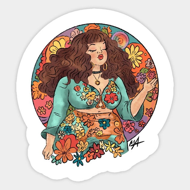 Psychedelic Penelope Sticker by The Mindful Maestra